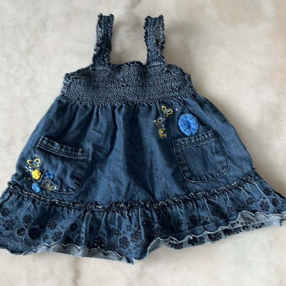 Zara Baby Girl Jean Children’s Place Denim Tunic Dress Denim Top Bundle 6 Months - Picture 6 of 15